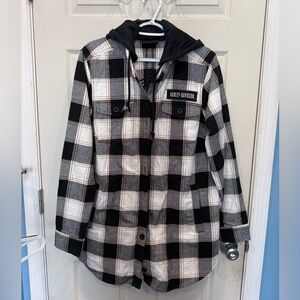 Harley-Davidson Women’s White Checkered Hoodie